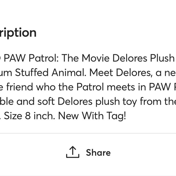 Paw Patrol Movie-Delores Plush Animal - Picture 2 of 2